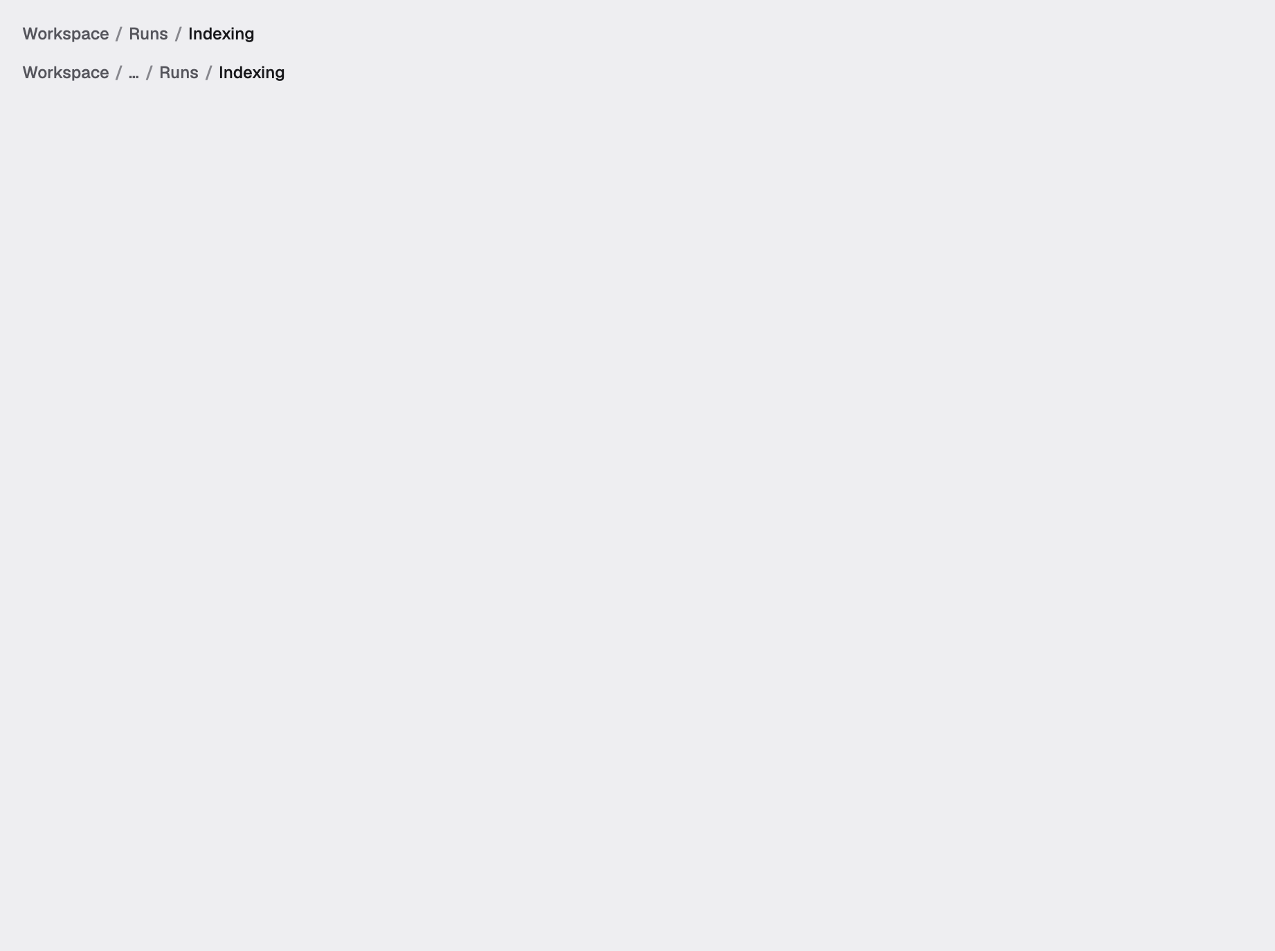 breadcrumb in the light theme