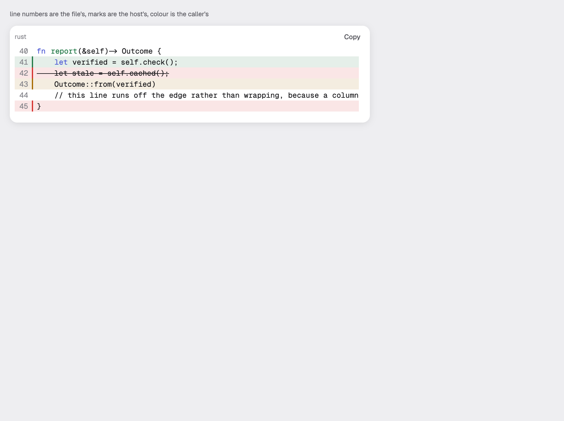 code-view in the light theme