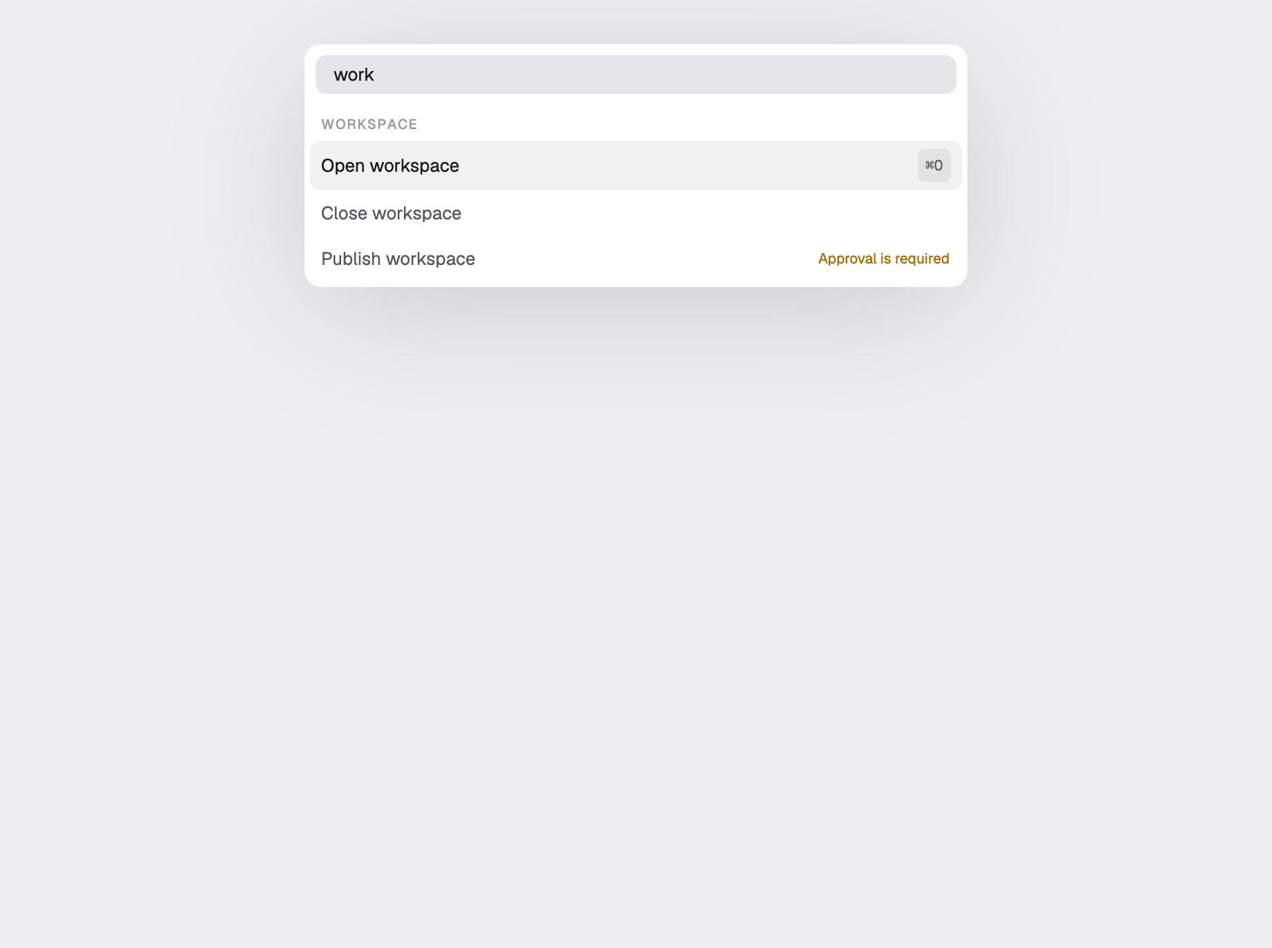command-palette in the light theme