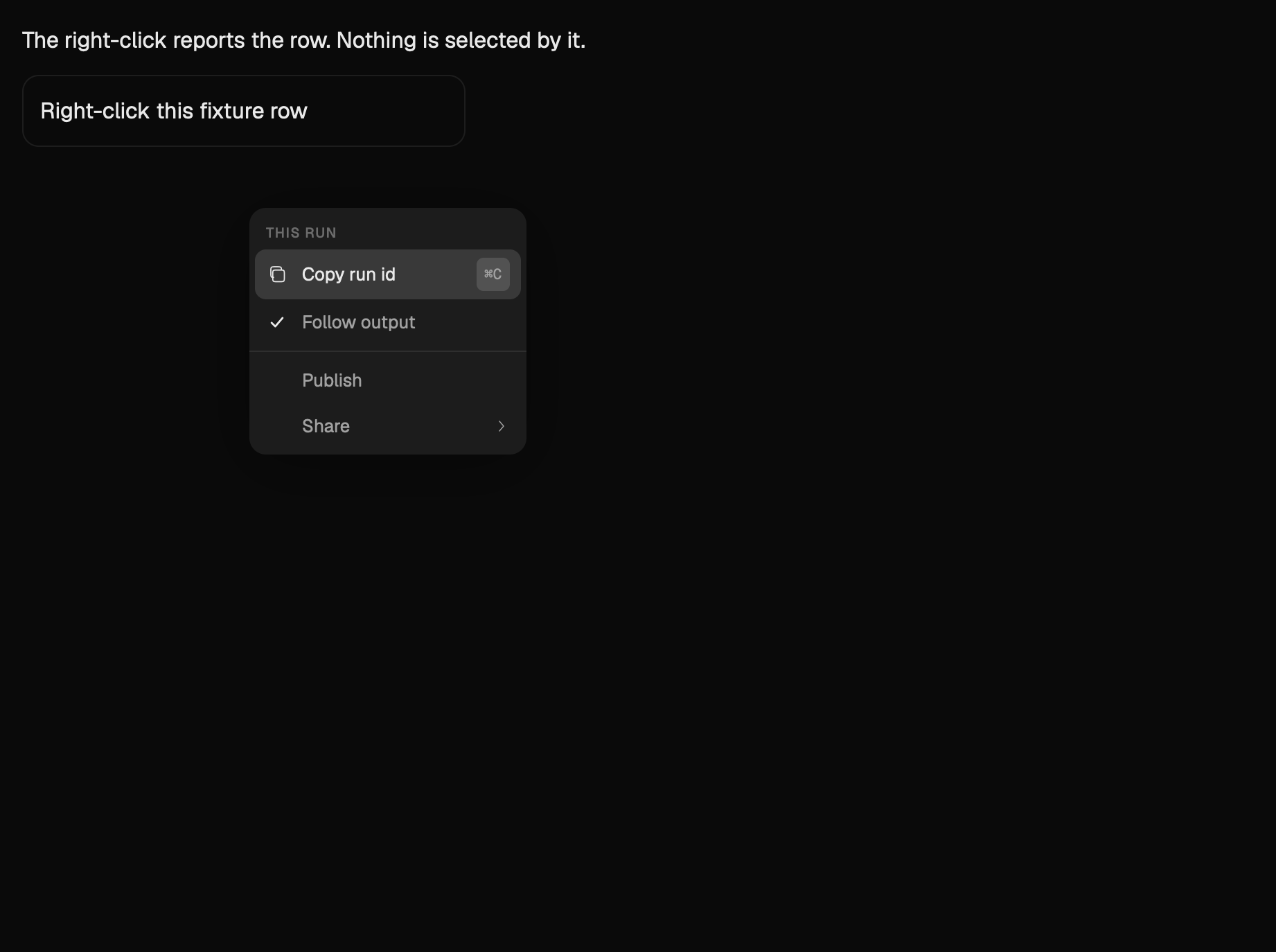 The context-menu scene