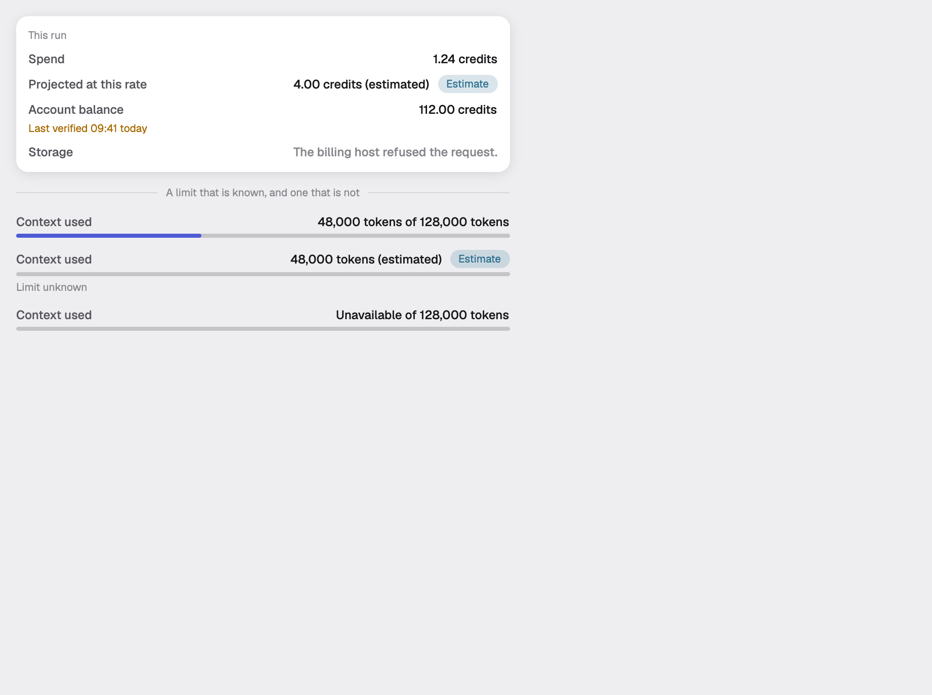 cost-meter in the light theme