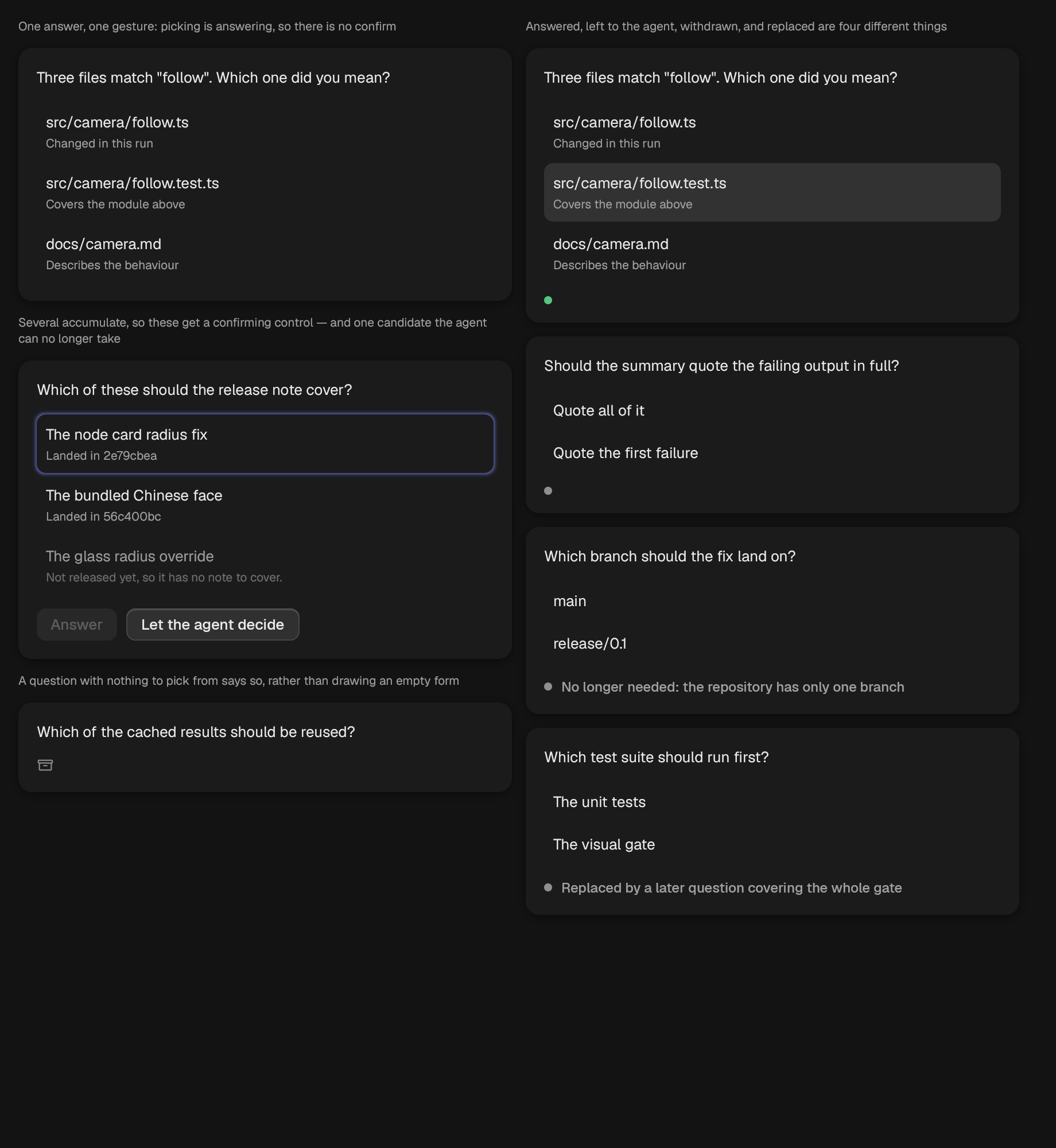 The ClarificationPanel component in clarification