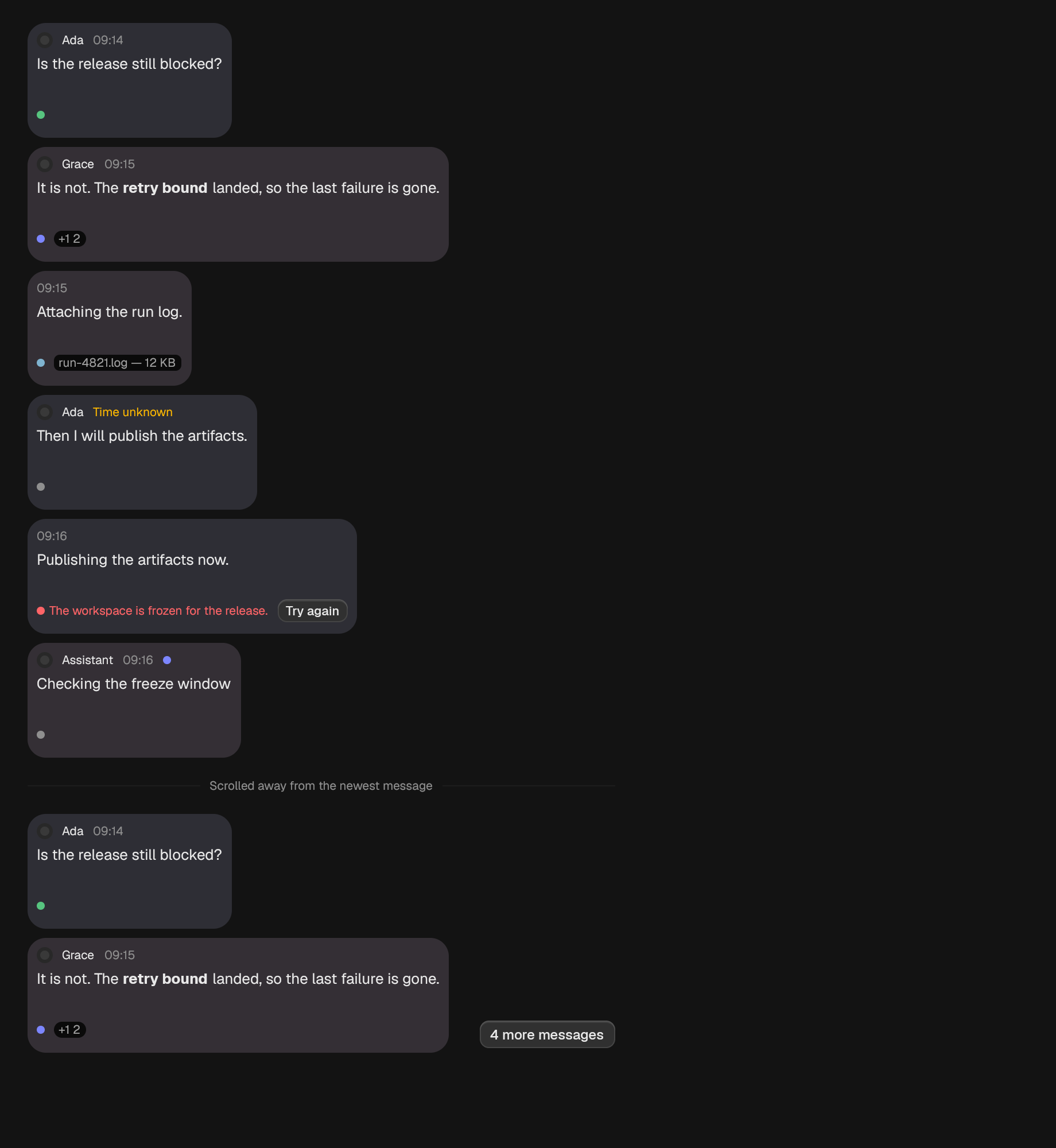 The conversation scene in studio-dark