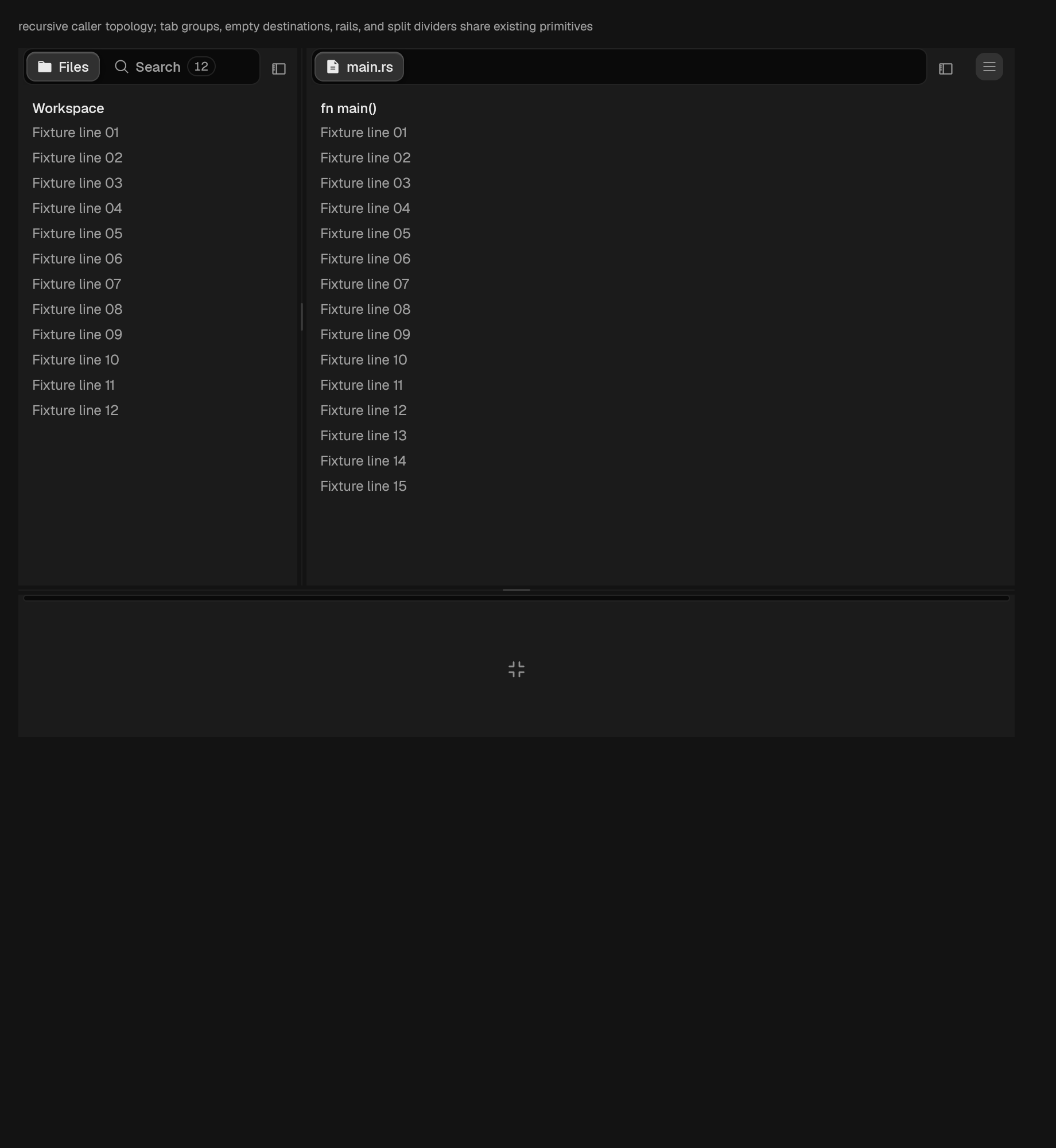 The DockTree component in dock-tree