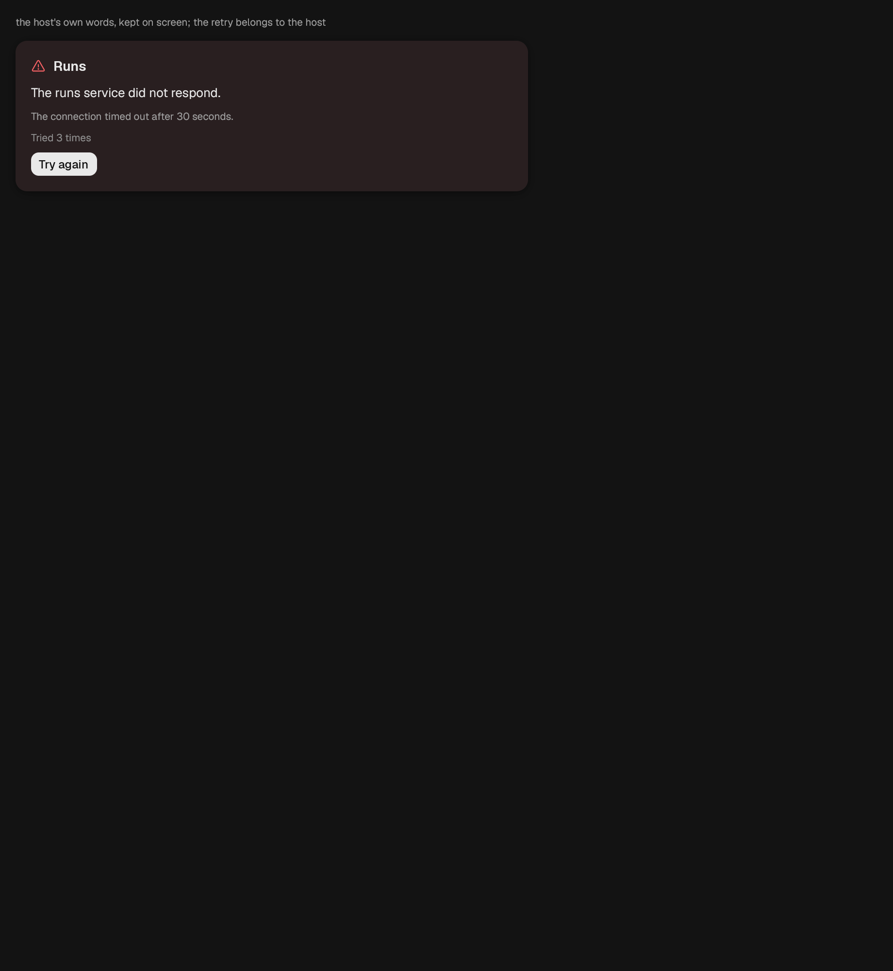 The FailurePanel component in failure-panel