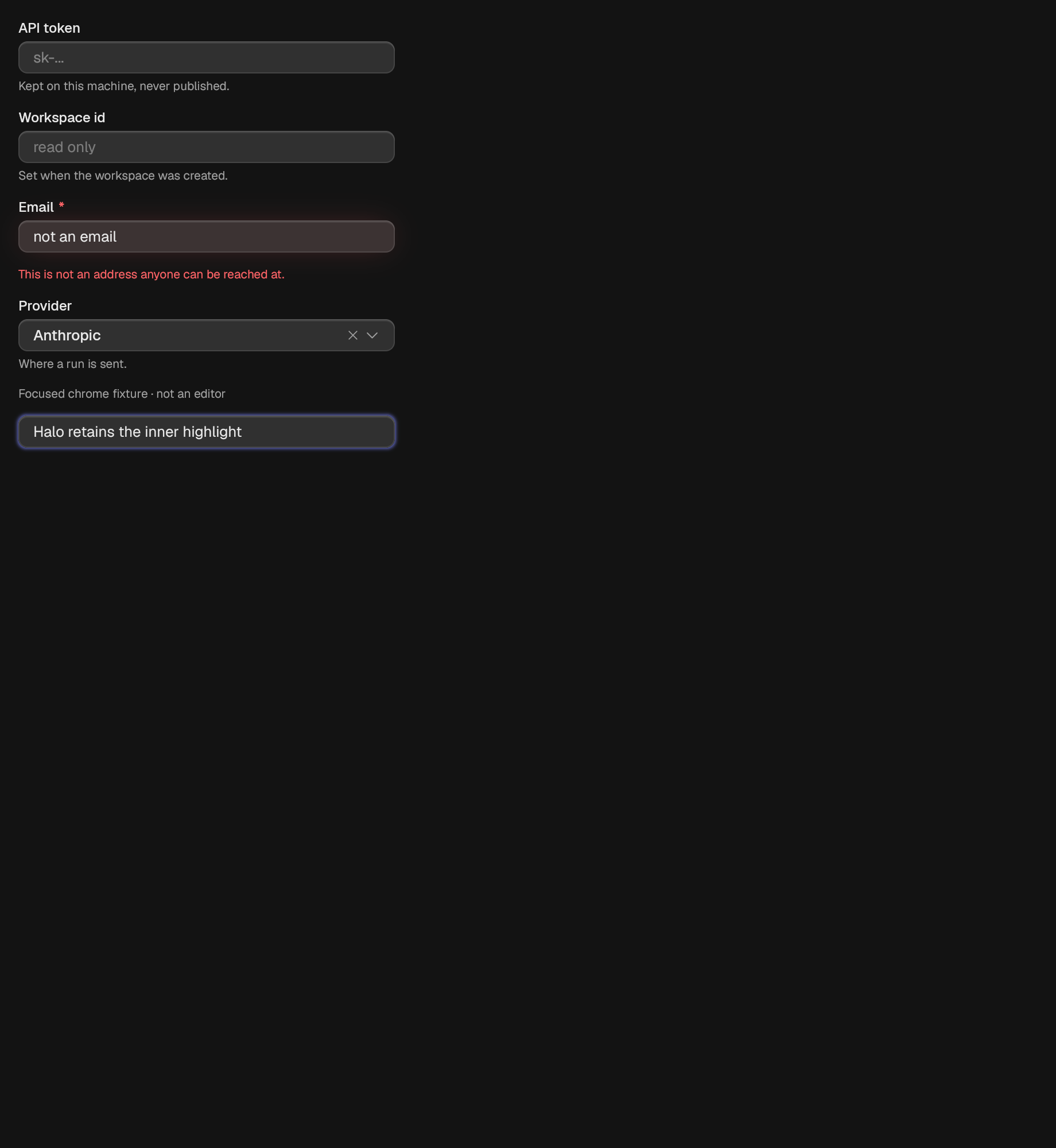 The Select component in input