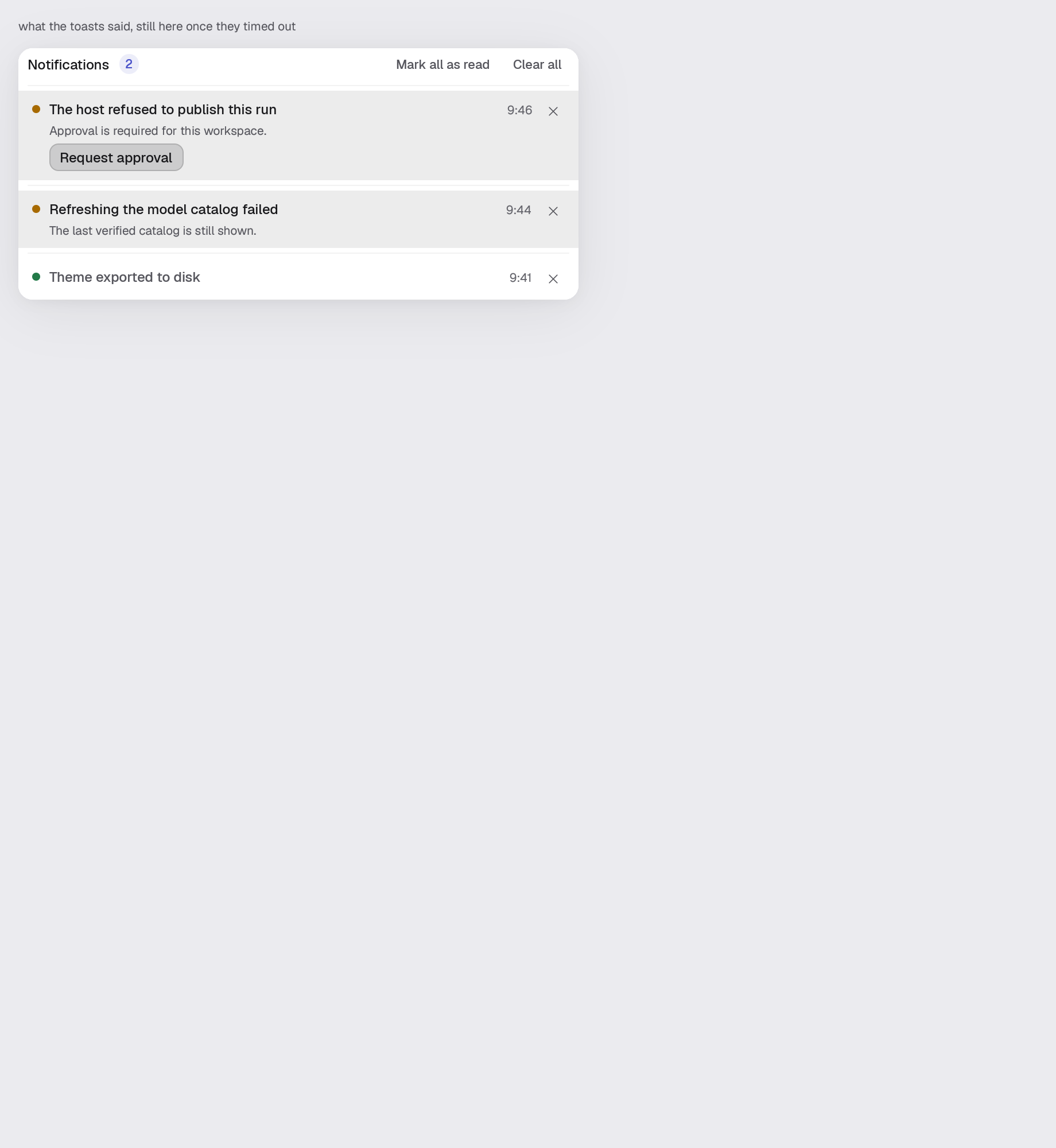 The notification-center scene in studio-light