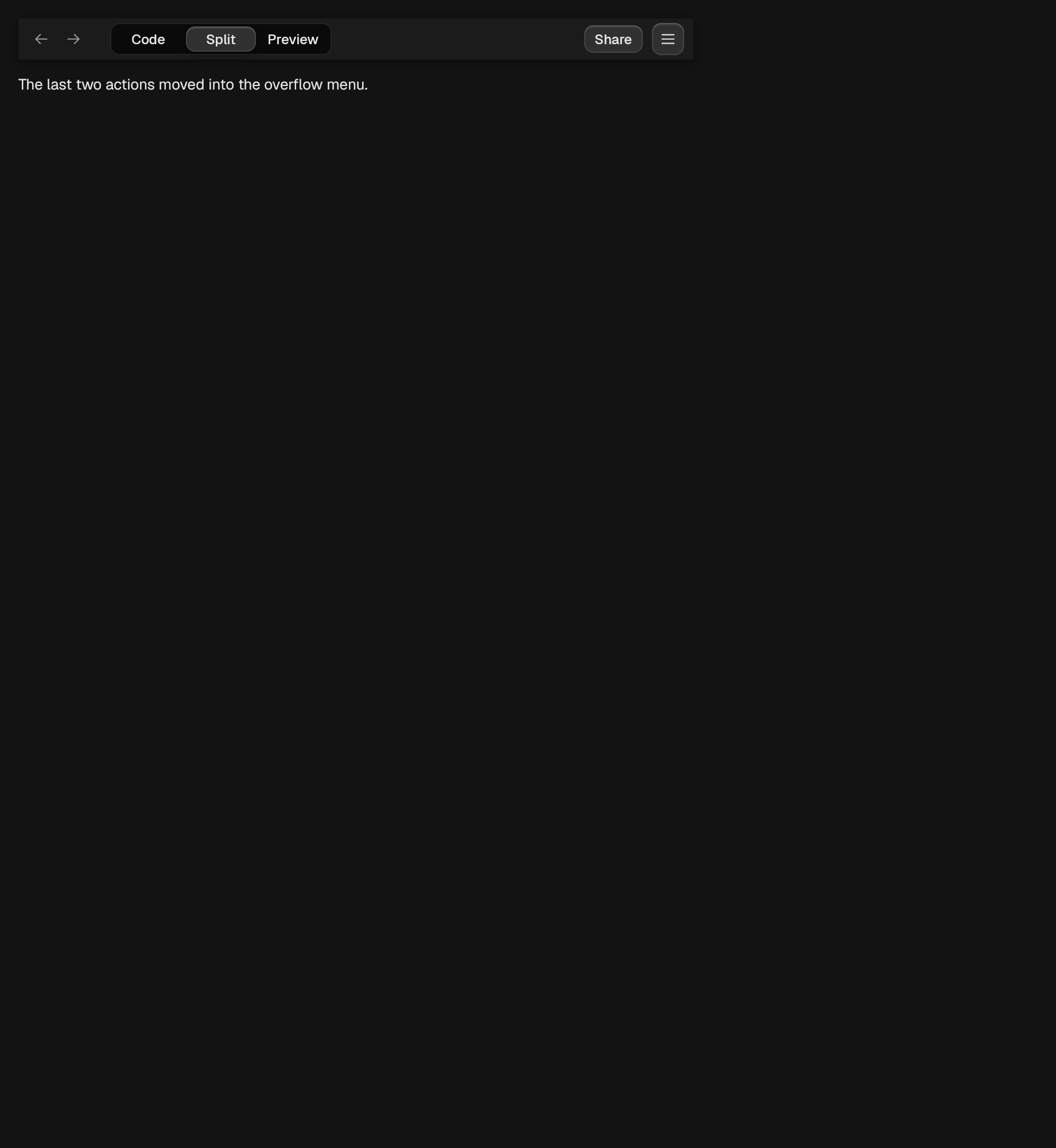 The Toolbar component in toolbar
