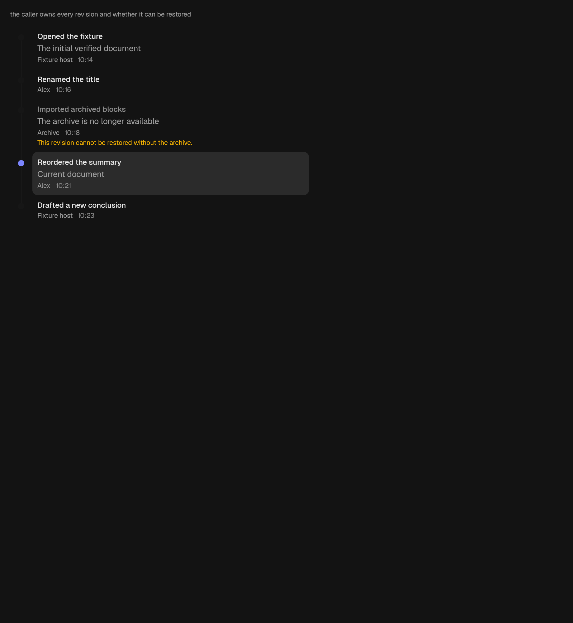 The UndoHistory component in undo-history