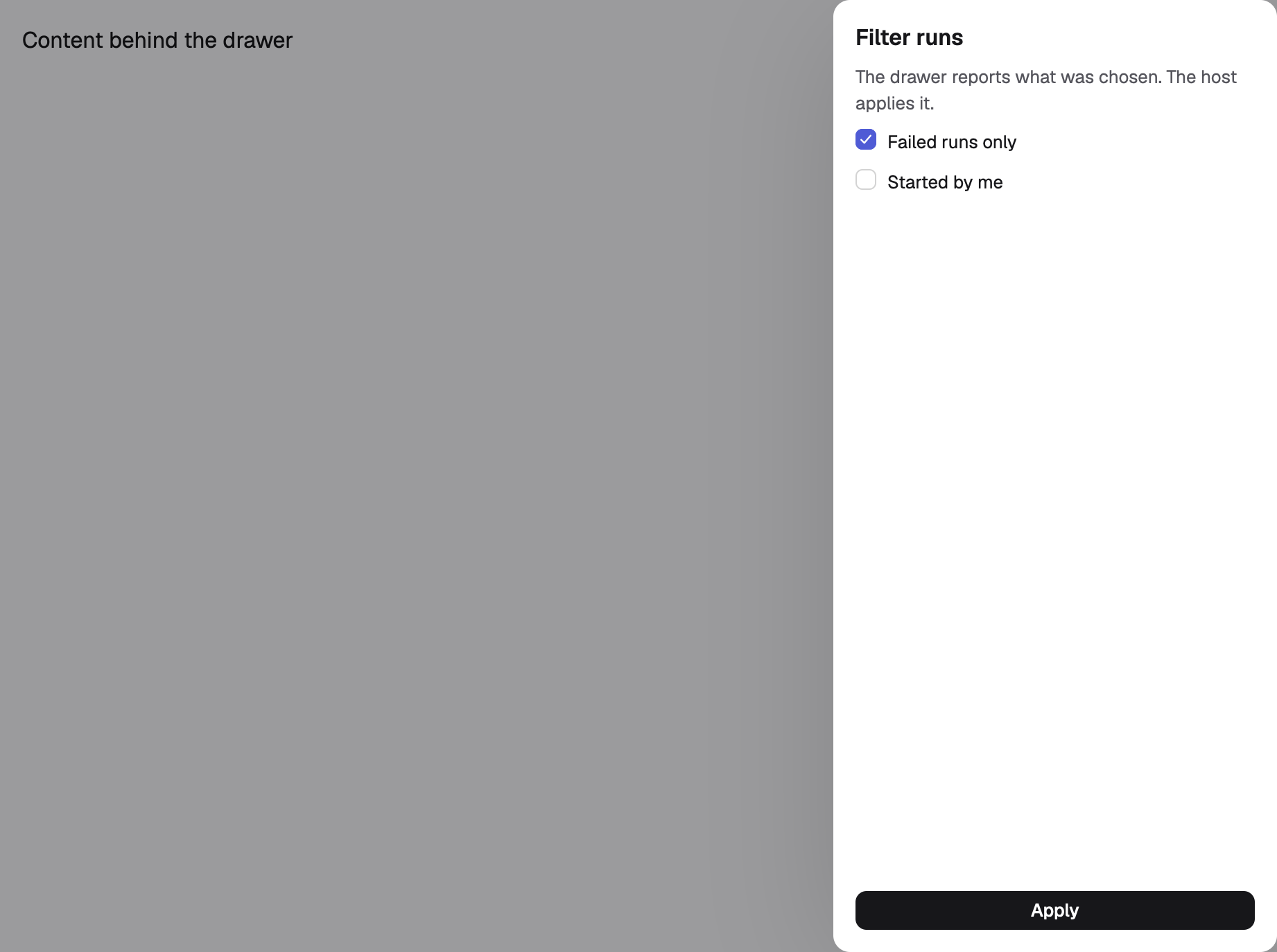 drawer in the light theme