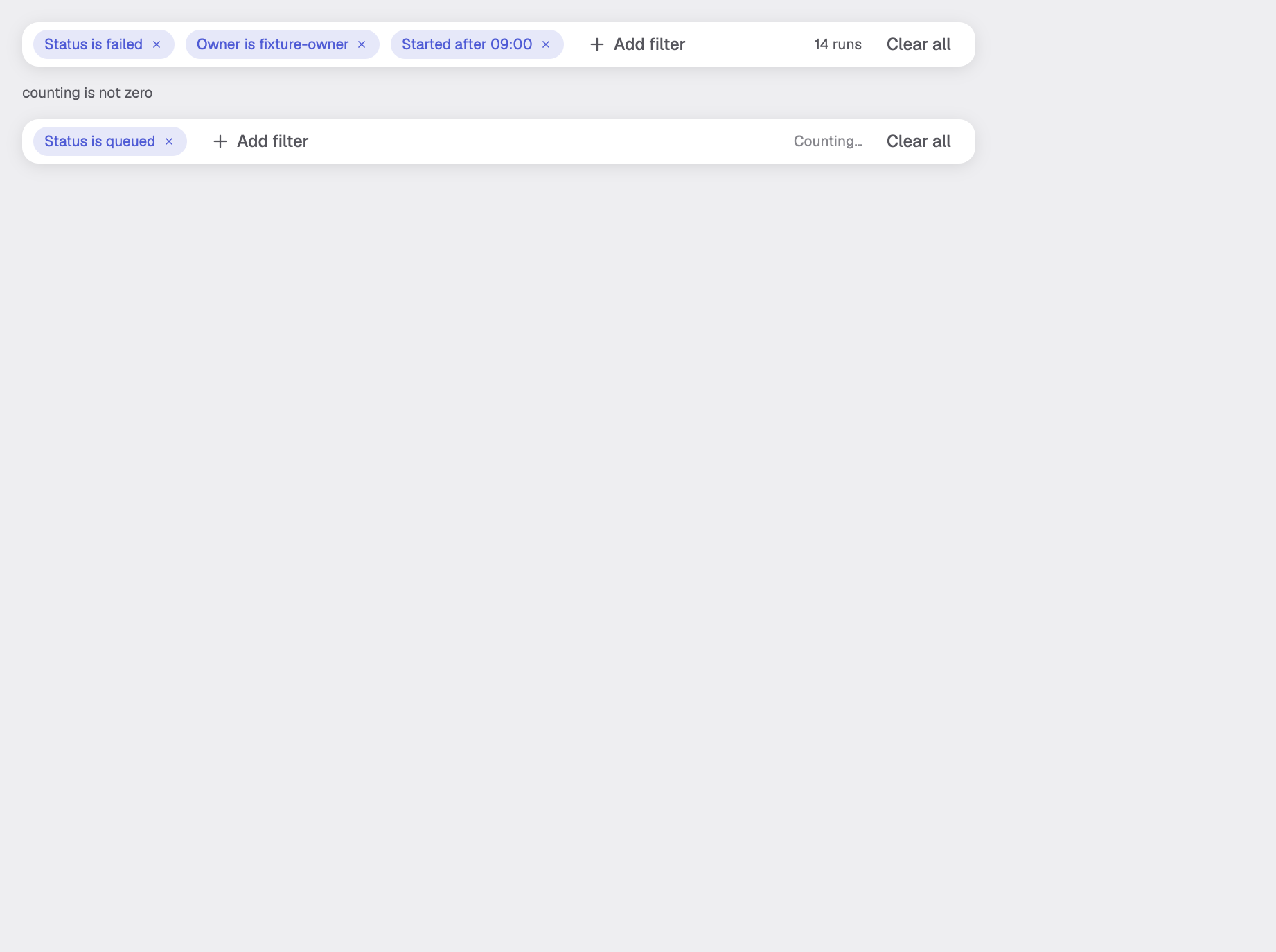 filter-bar in the light theme