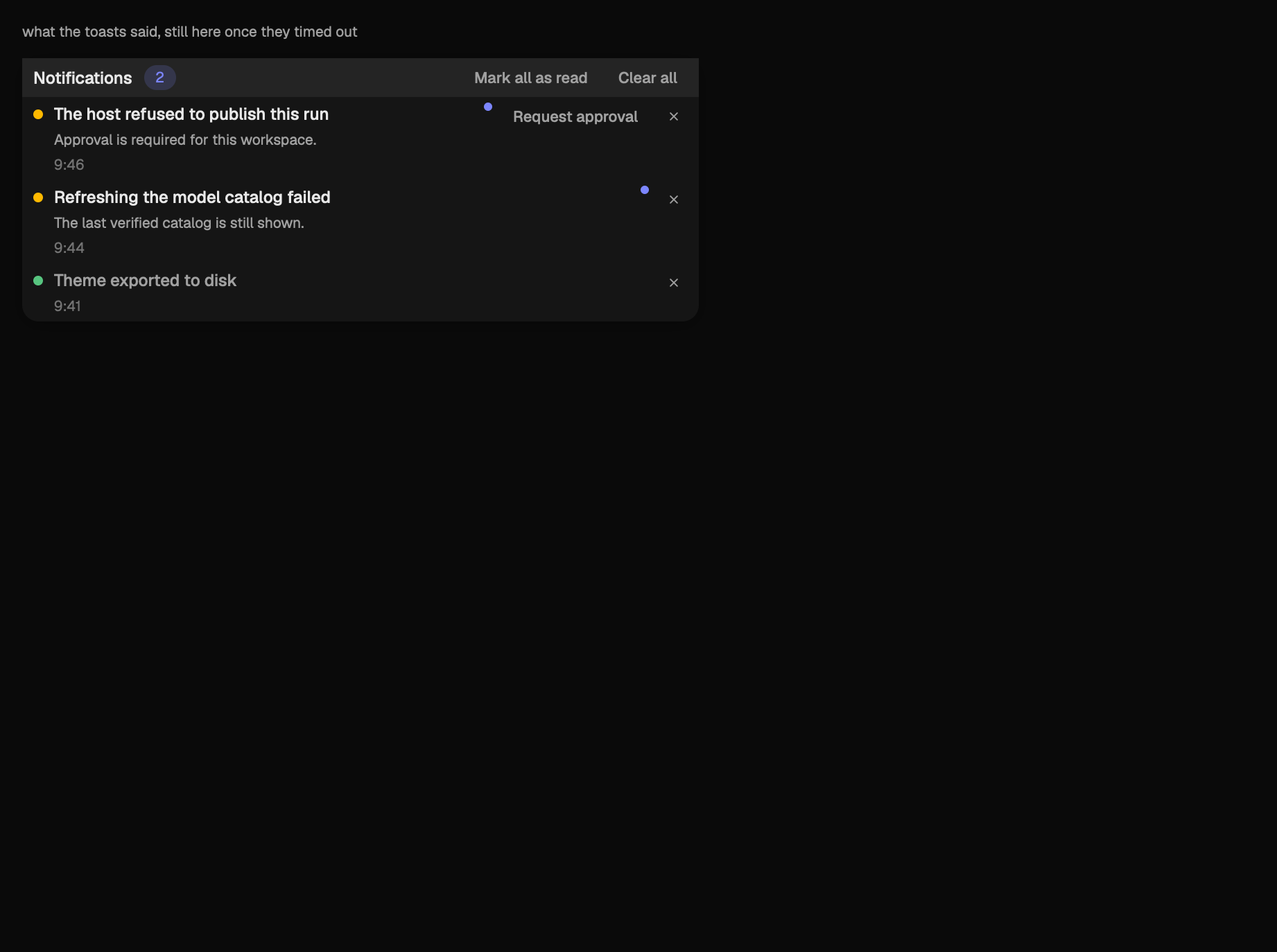The notification-center scene