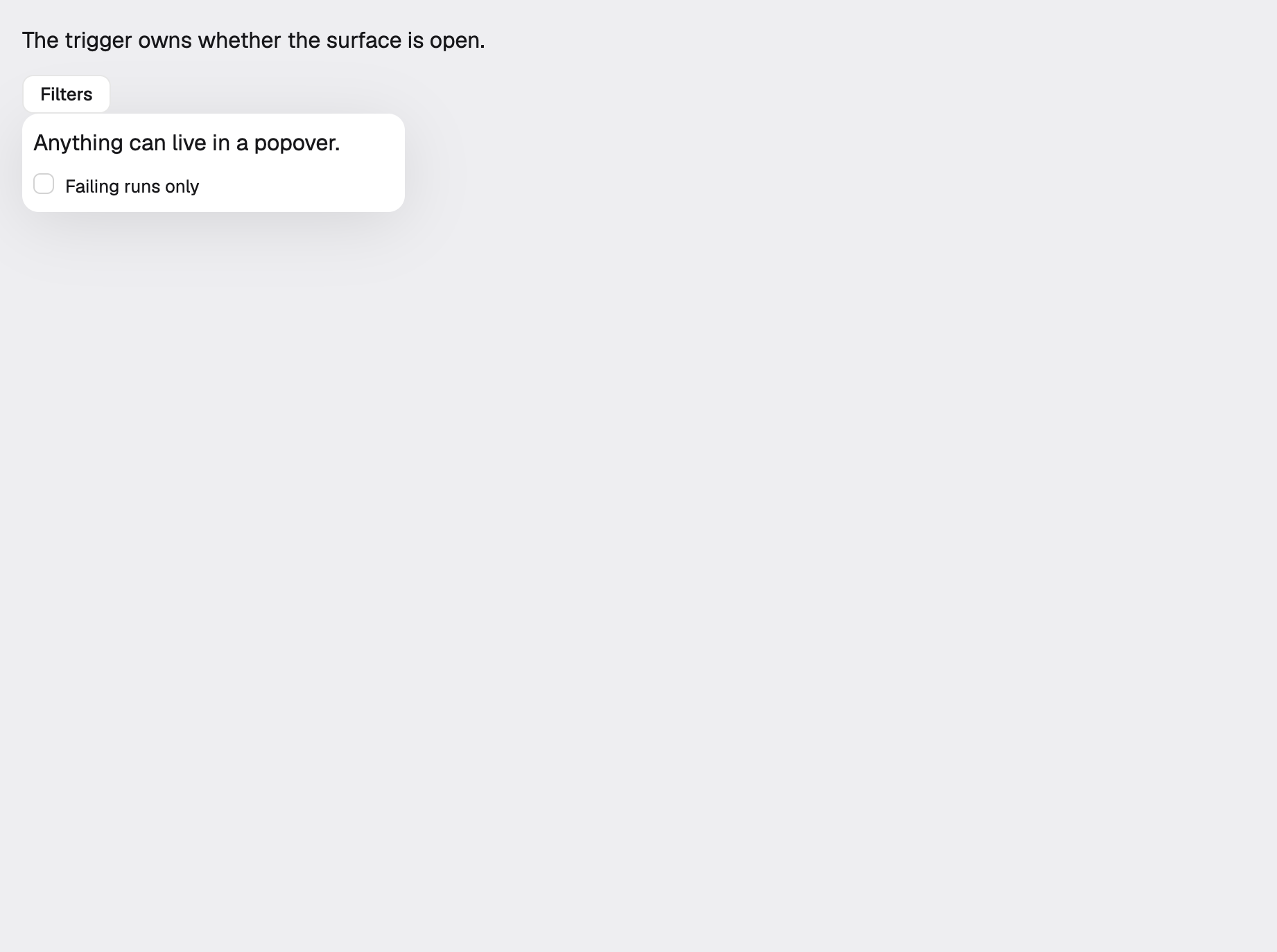 popover in the light theme