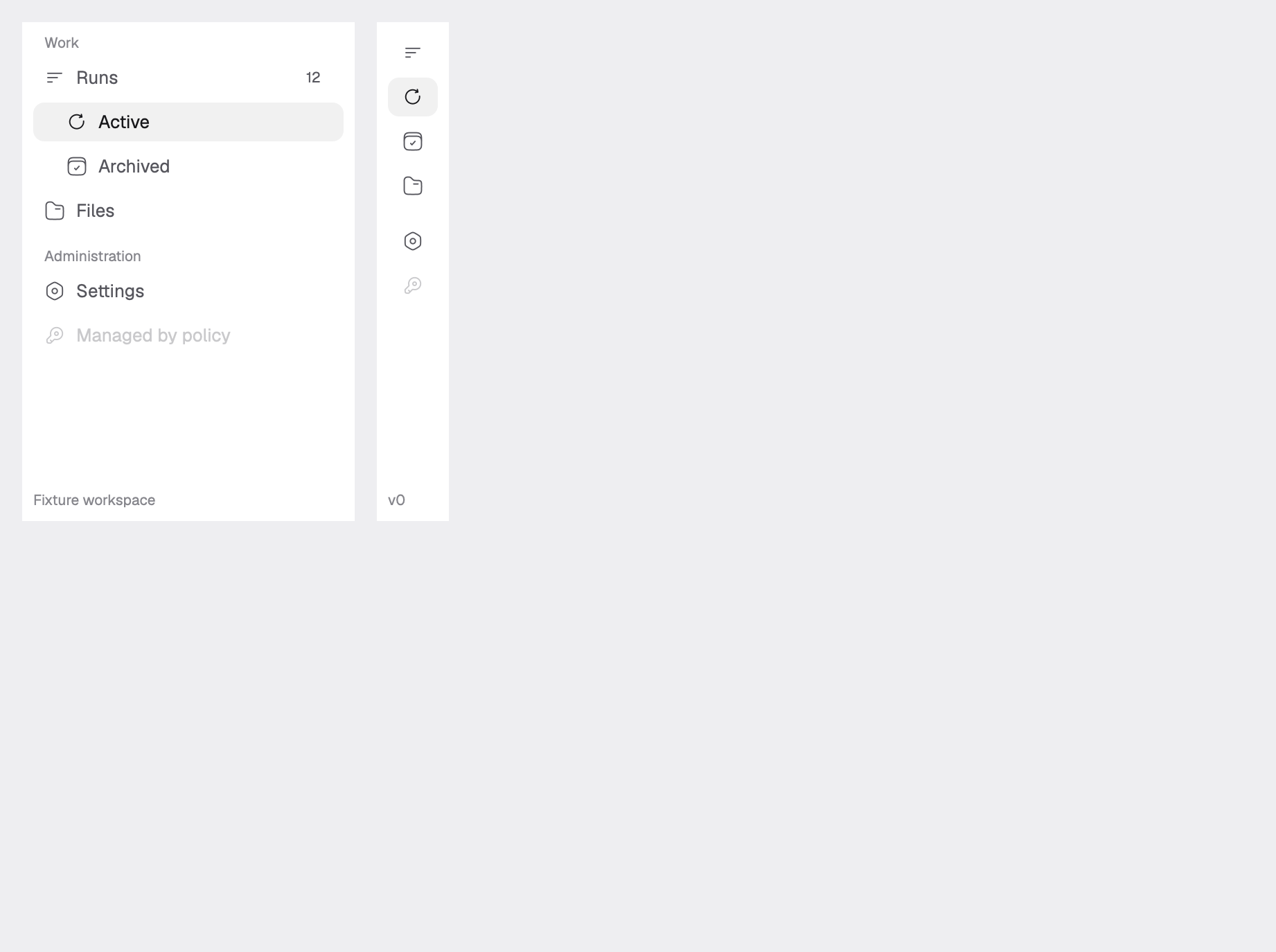 sidebar in the light theme