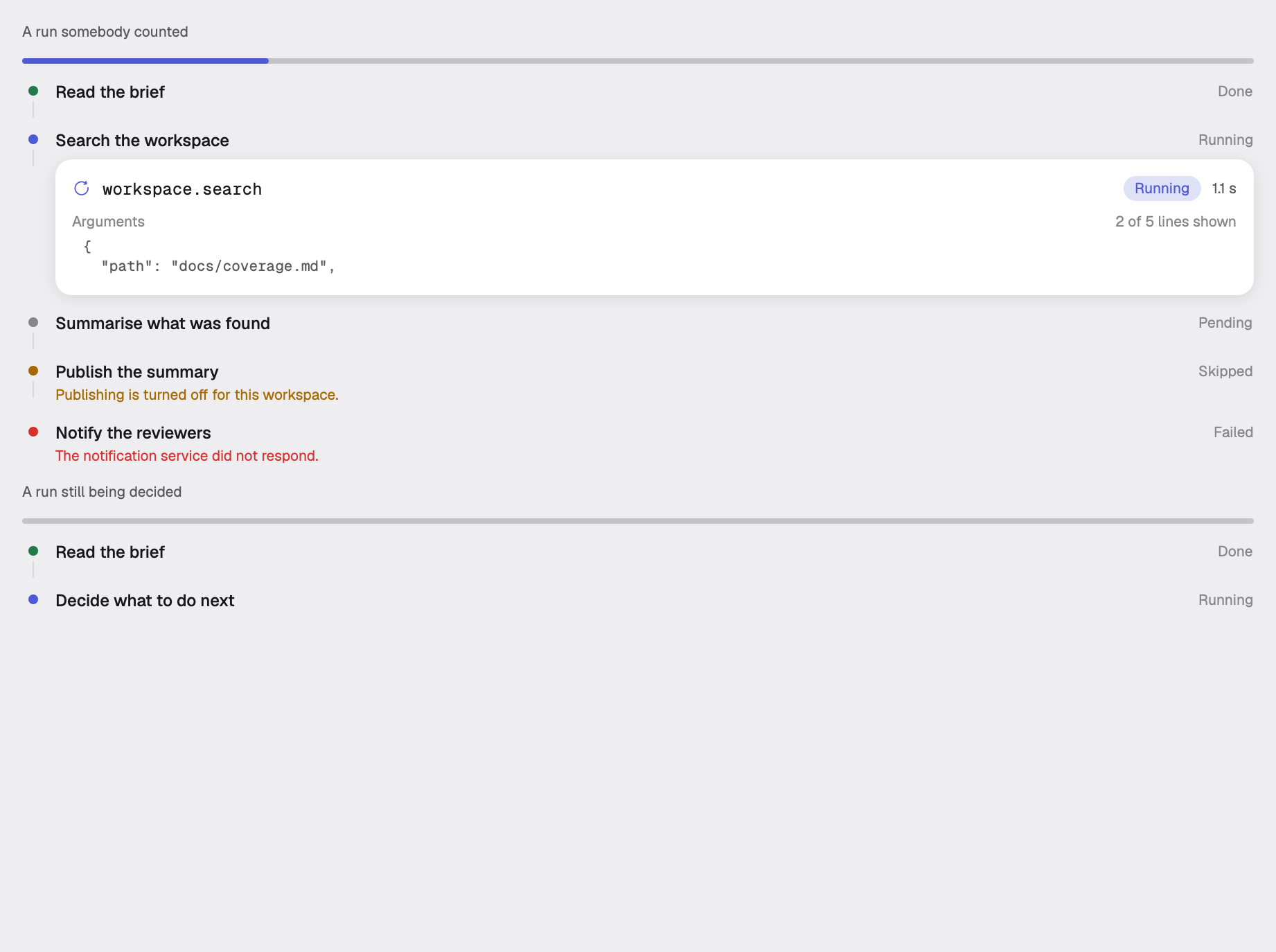 step-list in the light theme