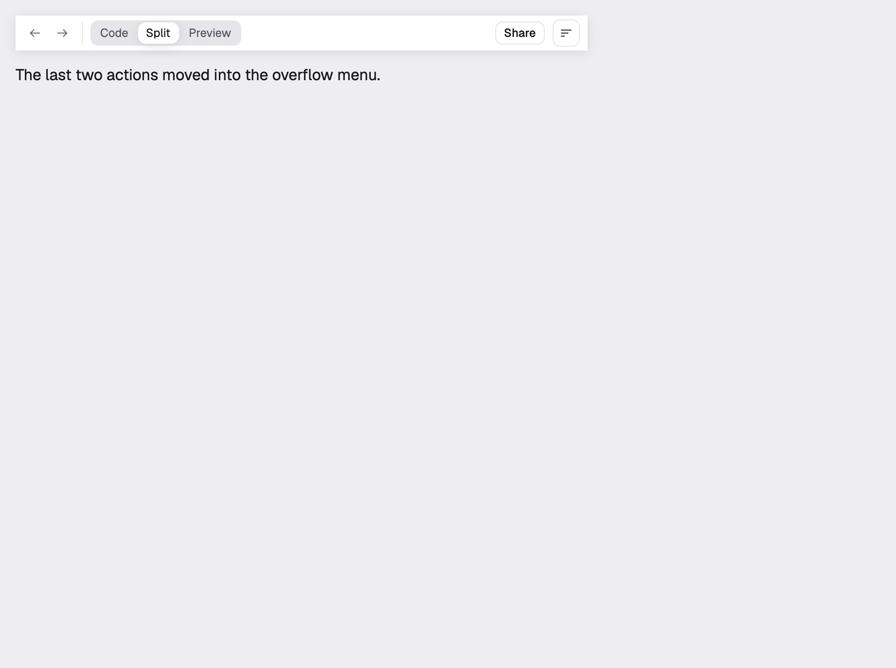 toolbar in the light theme
